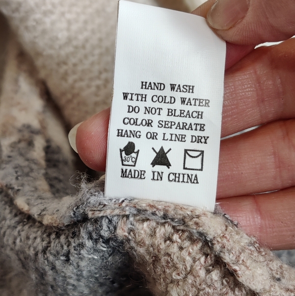 DREAMERS BY DEBUT Color Block Open Front Cardigan Size Large - Picture 10 of 13